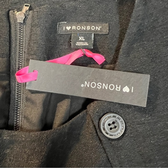 I Heart Ronson Black Casual Midi Shift Dress Plus Size XL - Picture 8 of 9